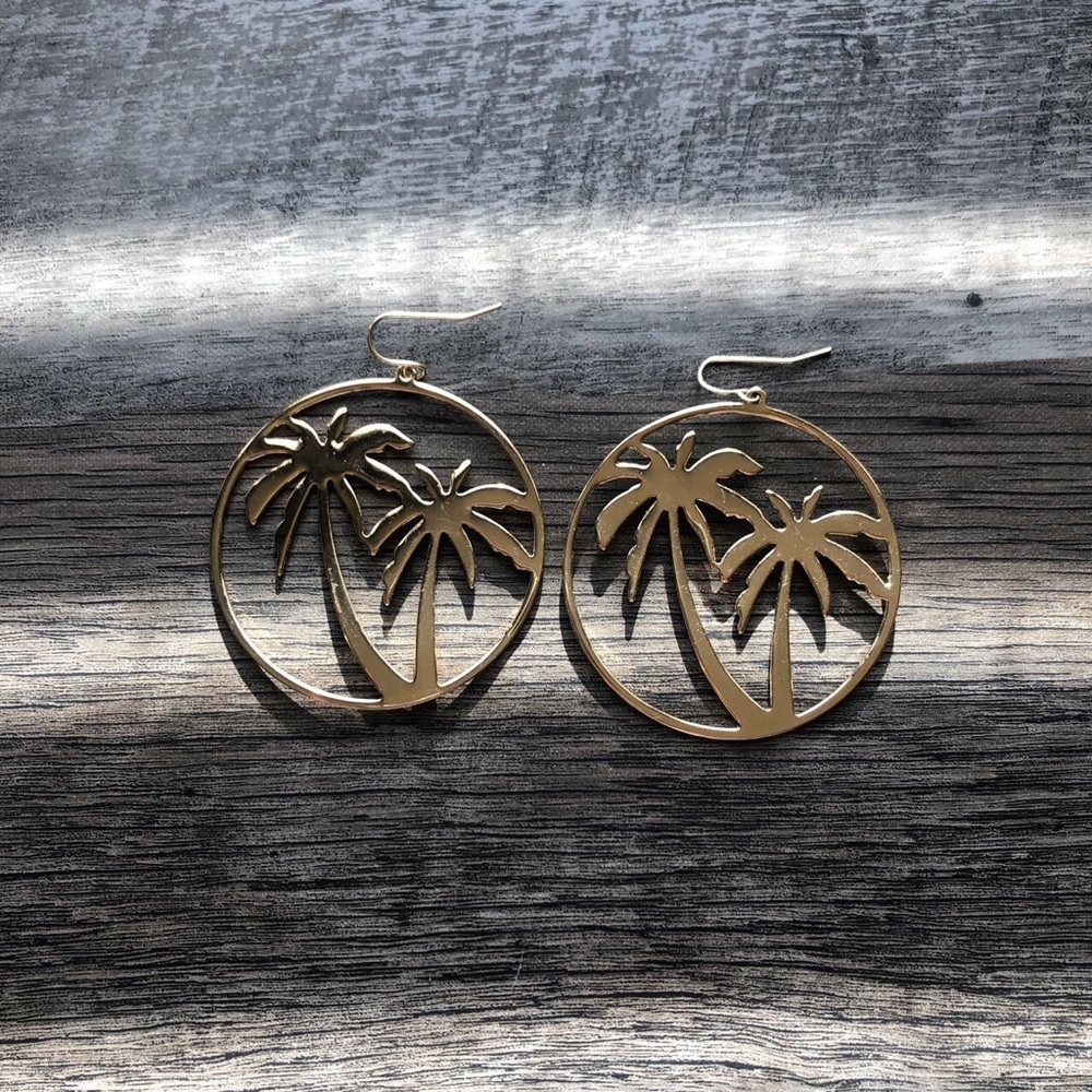 LDR palm gold hoops